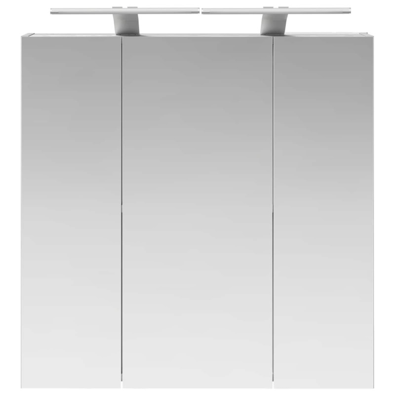 Szafka z lustrem do łazienki Szary Sonoma 70 x 14,5 x 70 cm