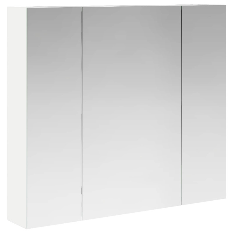Szafka z lustrem do łazienki z półką Biały 80 x 14.5 x 70 cm