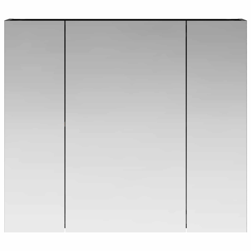 Szafka z lustrem do łazienki Czarny Dąb 80 x 14.5 x 70 cm