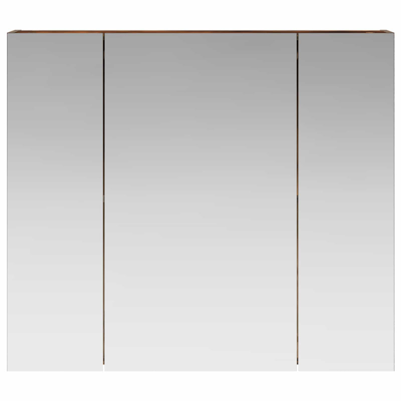 Szafka z lustrem do łazienki Dąb wędzony 80 x 14.5 x 70 cm