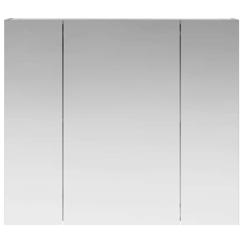 Szafka z lustrem do łazienki Szary Sonoma 80 x 14.5 x 70 cm
