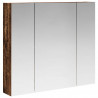Szafka z lustrem do łazienki Stare drewno 80 x 14.5 x 70 cm
