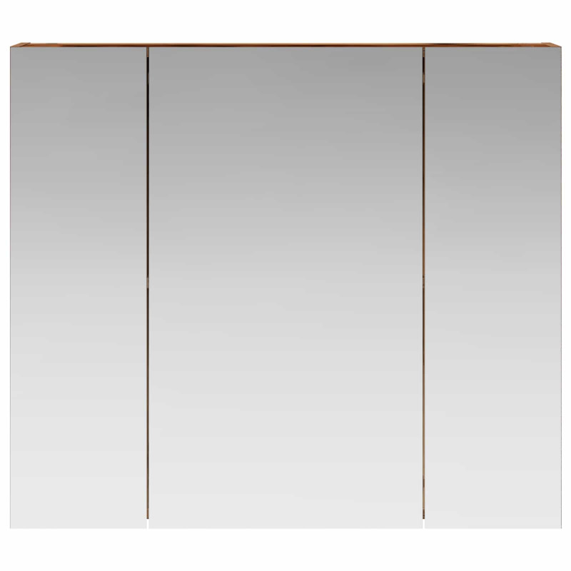 Szafka z lustrem do łazienki Stare drewno 80 x 14.5 x 70 cm
