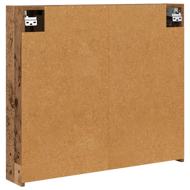 Szafka z lustrem do łazienki Stare drewno 80 x 14.5 x 70 cm