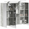 Szafka z lustrem do łazienki Betonowy szary 80 x 14.5 x 70 cm