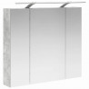 Szafka z lustrem do łazienki Betonowy szary 80 x 14.5 x 70 cm