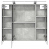 Szafka z lustrem do łazienki Betonowy szary 80 x 14.5 x 70 cm