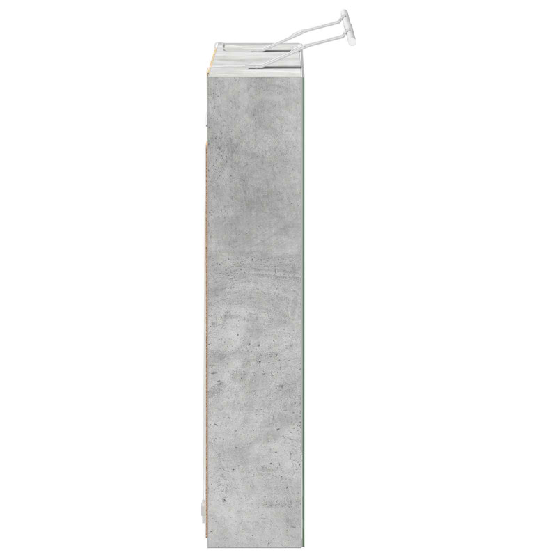 Szafka z lustrem do łazienki Betonowy szary 80 x 14.5 x 70 cm