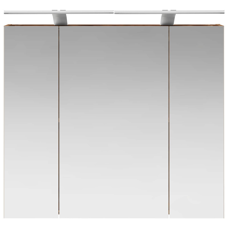Szafka z lustrem do łazienki Stare drewno 80 x 14.5 x 70 cm