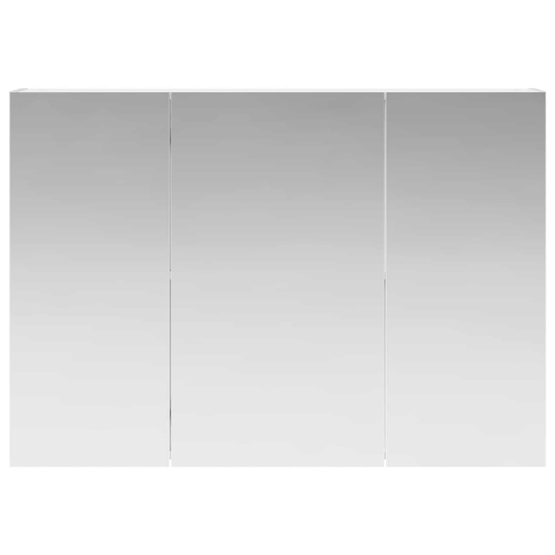 Szafka z lustrem do łazienki z półką Biały 100 x 14,5 x 70 cm