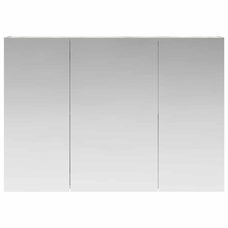 Szafka z lustrem do łazienki Betonowy szary 100 x 14,5 x 70 cm