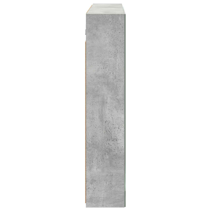 Szafka z lustrem do łazienki Betonowy szary 100 x 14,5 x 70 cm