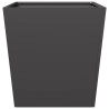 Donice ogrodowe, czarne, 2 szt., 50x50x50 cm, stal