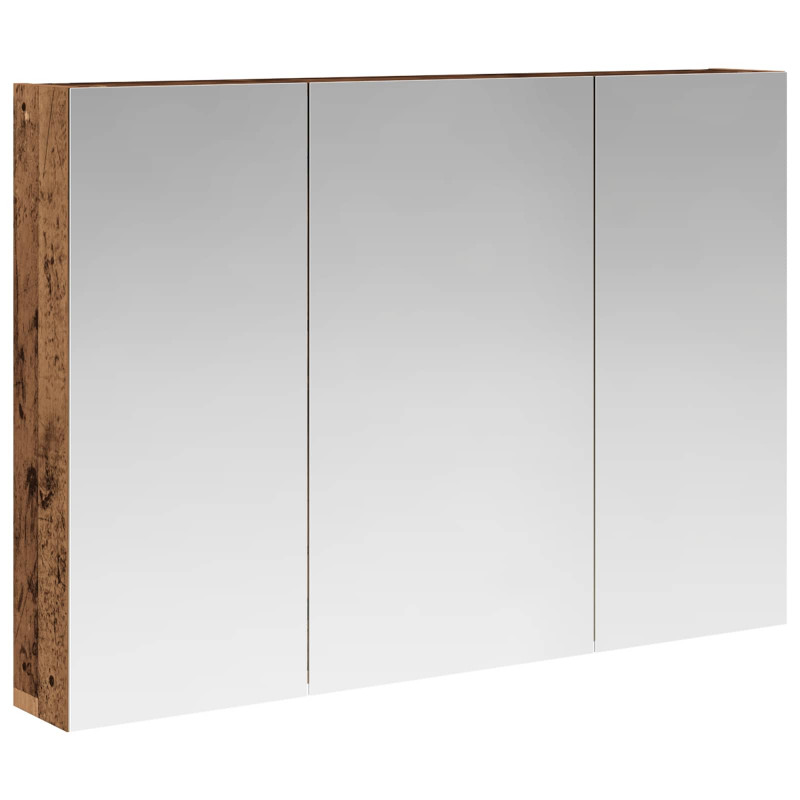 Szafka z lustrem do łazienki Stare drewno 100 x 14,5 x 70 cm