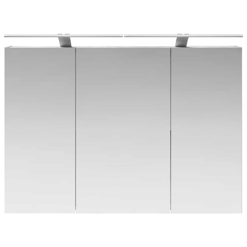 Szafka z lustrem do łazienki Betonowy szary 100 x 14,5 x 70 cm