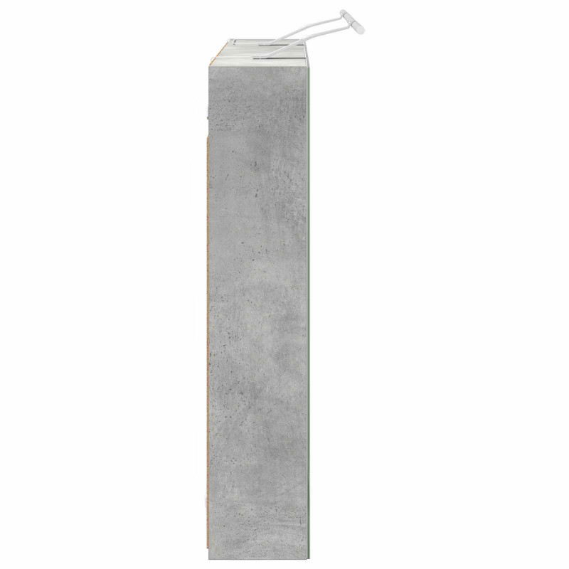 Szafka z lustrem do łazienki Betonowy szary 100 x 14,5 x 70 cm