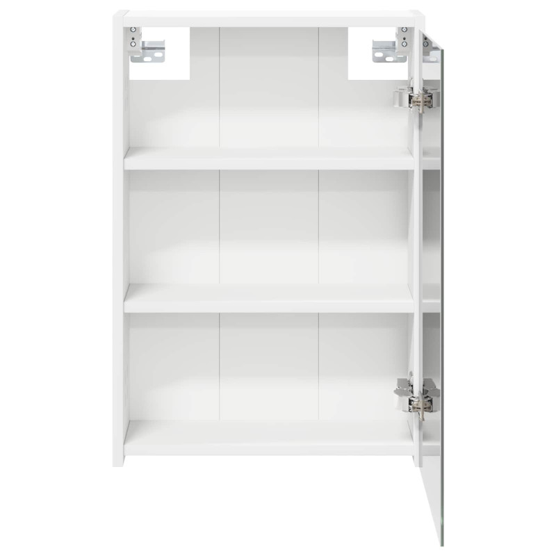 Szafka z lustrem do łazienki z półką Biały 43 x 16 x 62.5 cm