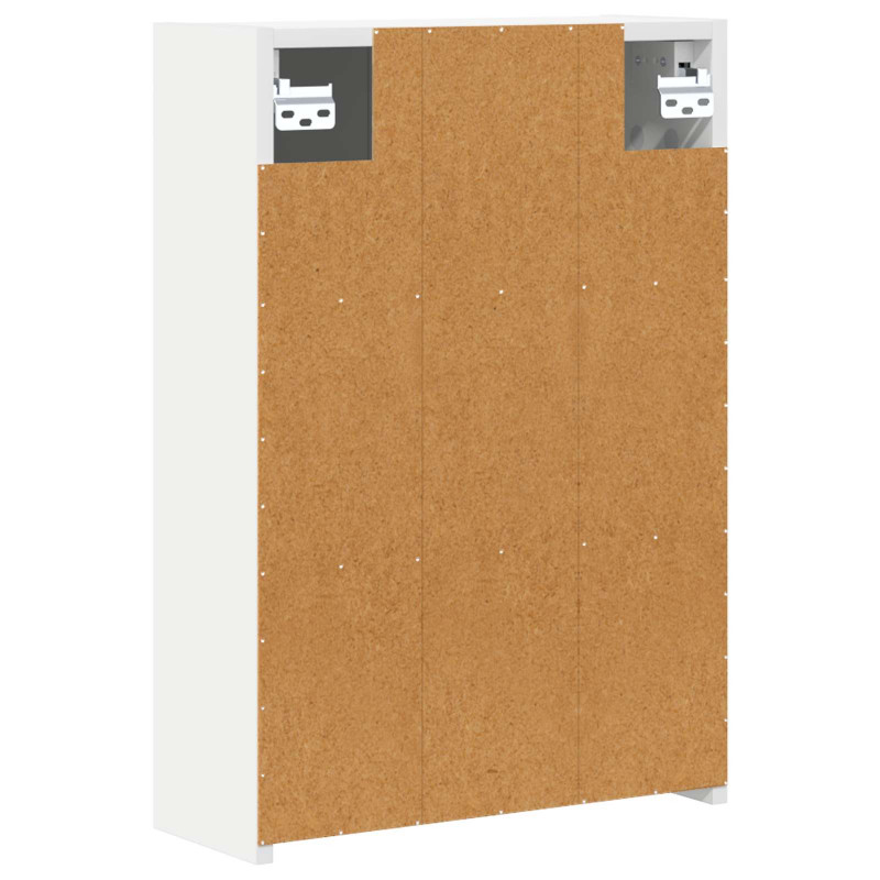 Szafka z lustrem do łazienki z półką Biały 43 x 16 x 62.5 cm