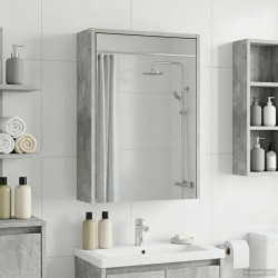 Szafka z lustrem do łazienki Betonowy szary 43 x 16 x 62.5 cm