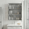 Szafka z lustrem do łazienki Betonowy szary 43 x 16 x 62.5 cm