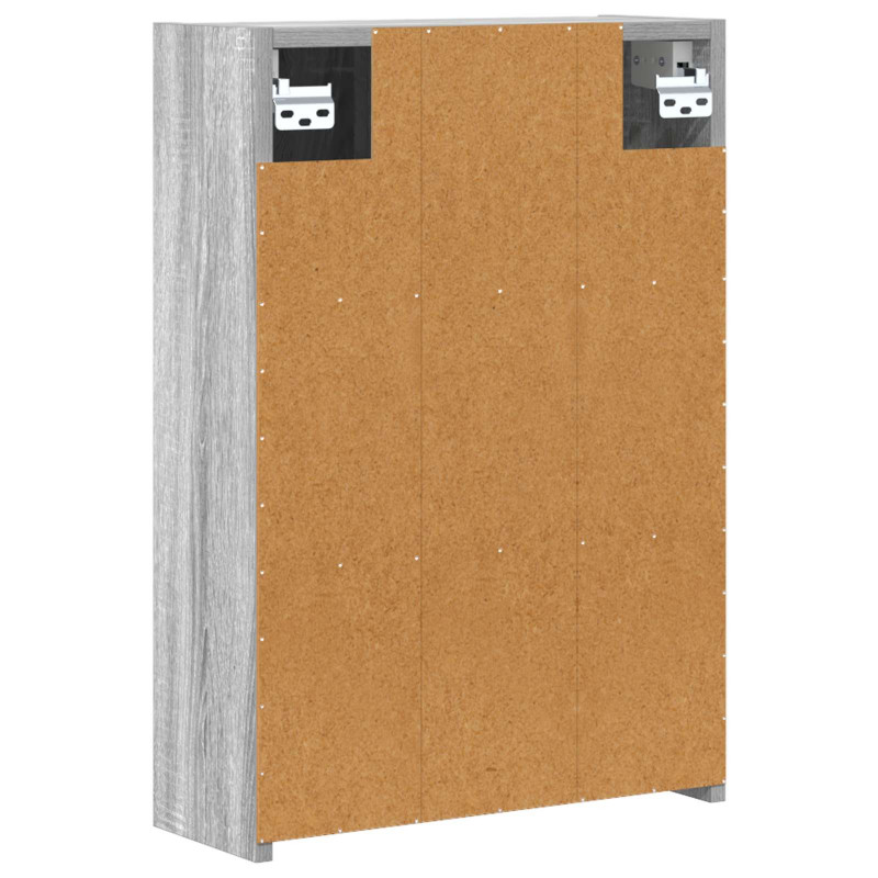 Szafka z lustrem do łazienki Szary Sonoma 43 x 16 x 62.5 cm