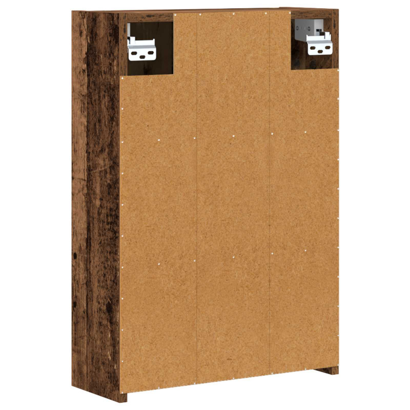 Szafka z lustrem do łazienki Stare drewno 43 x 16 x 62.5 cm