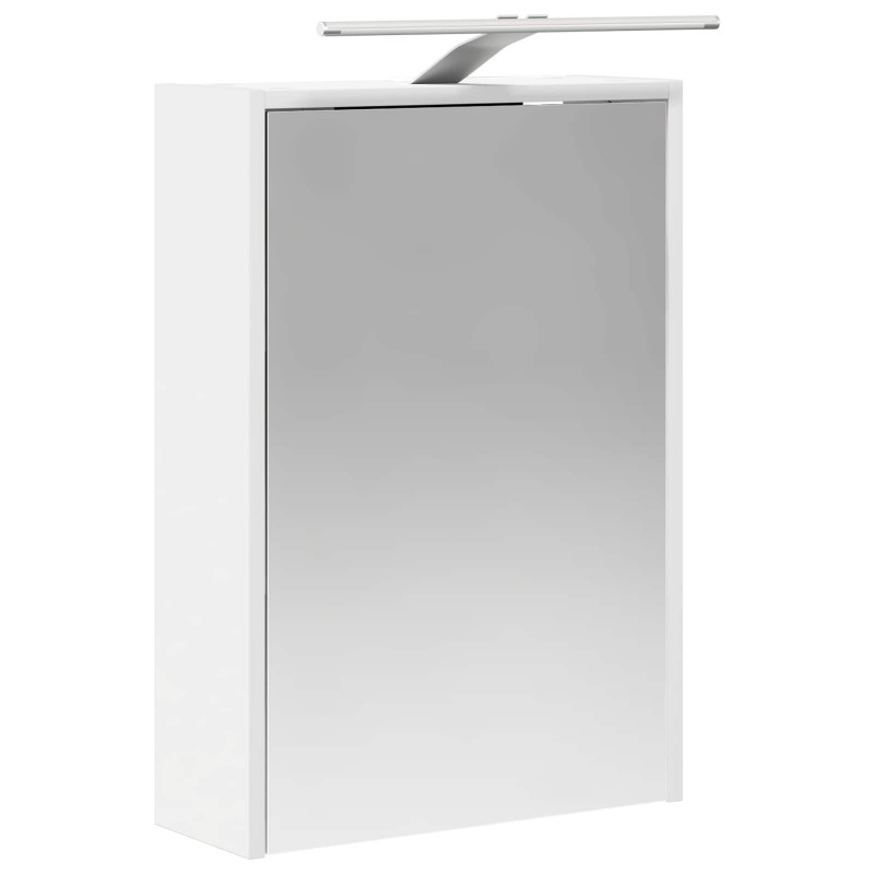Szafka z lustrem do łazienki z półką Biały 43 x 16 x 62.5 cm