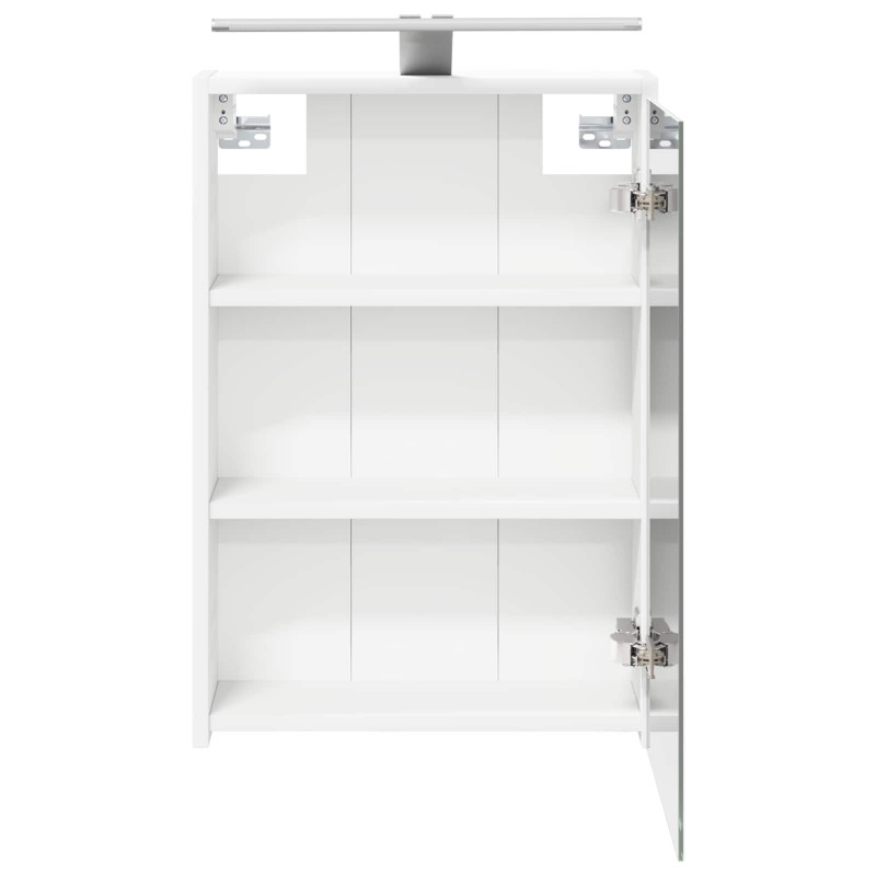 Szafka z lustrem do łazienki z półką Biały 43 x 16 x 62.5 cm