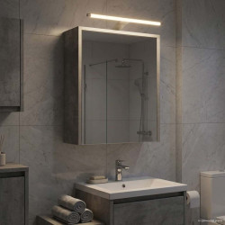Szafka z lustrem do łazienki Betonowy szary 43 x 16 x 62.5 cm