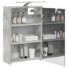 Szafka z lustrem do łazienki Betonowy szary 43 x 16 x 62.5 cm