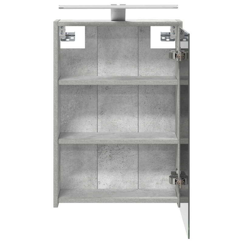 Szafka z lustrem do łazienki Betonowy szary 43 x 16 x 62.5 cm