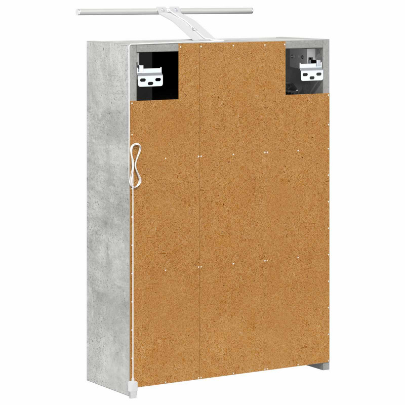 Szafka z lustrem do łazienki Betonowy szary 43 x 16 x 62.5 cm