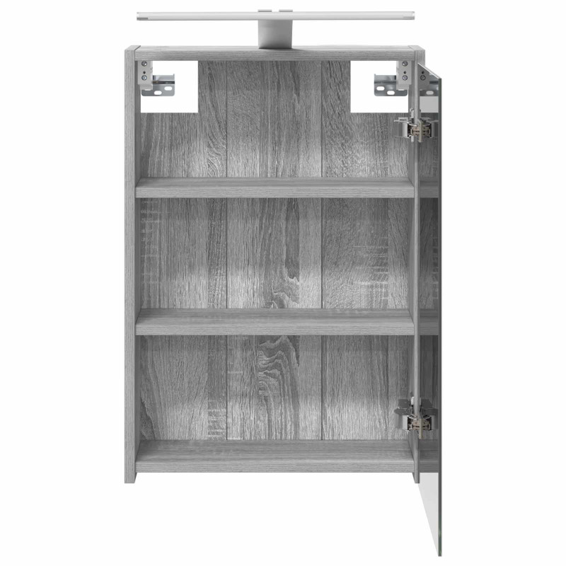 Szafka z lustrem do łazienki Szary Sonoma 43 x 16 x 62.5 cm