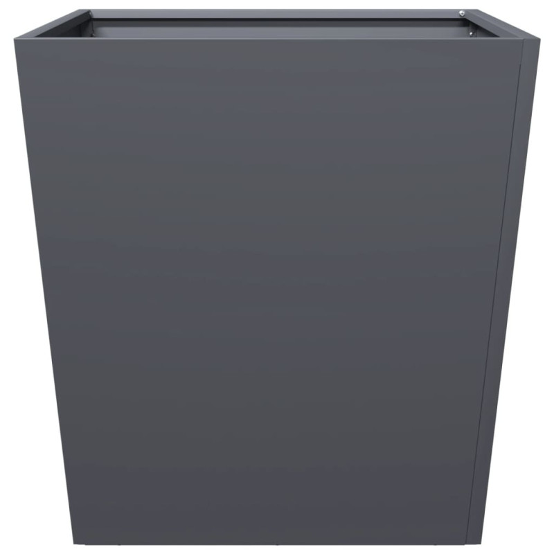 Donice ogrodowe, antracytowe, 2 szt., 50x50x50 cm, stal