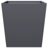 Donice ogrodowe, antracytowe, 2 szt., 50x50x50 cm, stal
