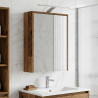 Szafka z lustrem do łazienki Stare drewno 43 x 16 x 62.5 cm