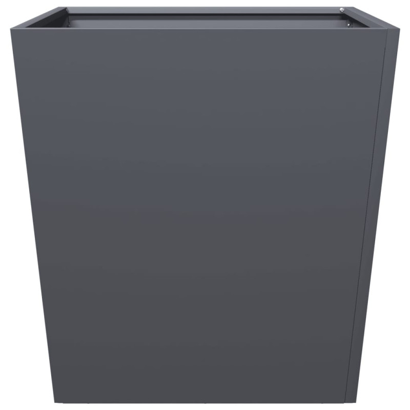 Donice ogrodowe, antracytowe, 2 szt., 50x50x50 cm, stal