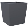Donice ogrodowe, antracytowe, 2 szt., 50x50x50 cm, stal