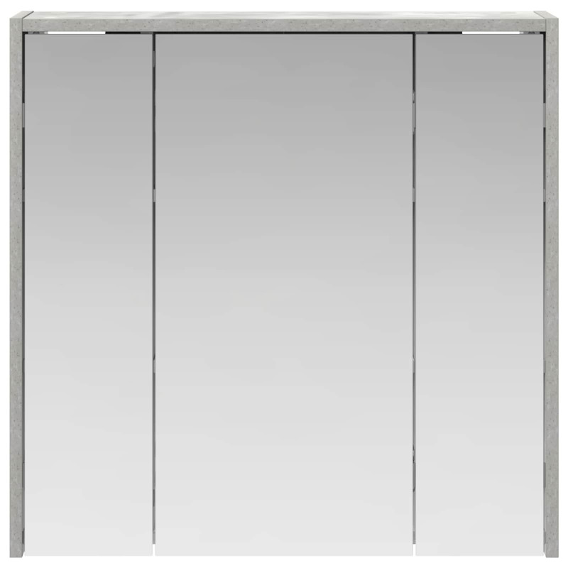 Szafka z lustrem do łazienki Betonowy szary 63,5 x 16 x 62,5 cm