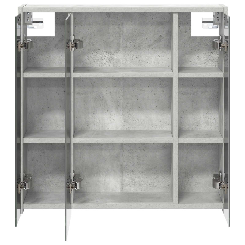 Szafka z lustrem do łazienki Betonowy szary 63,5 x 16 x 62,5 cm