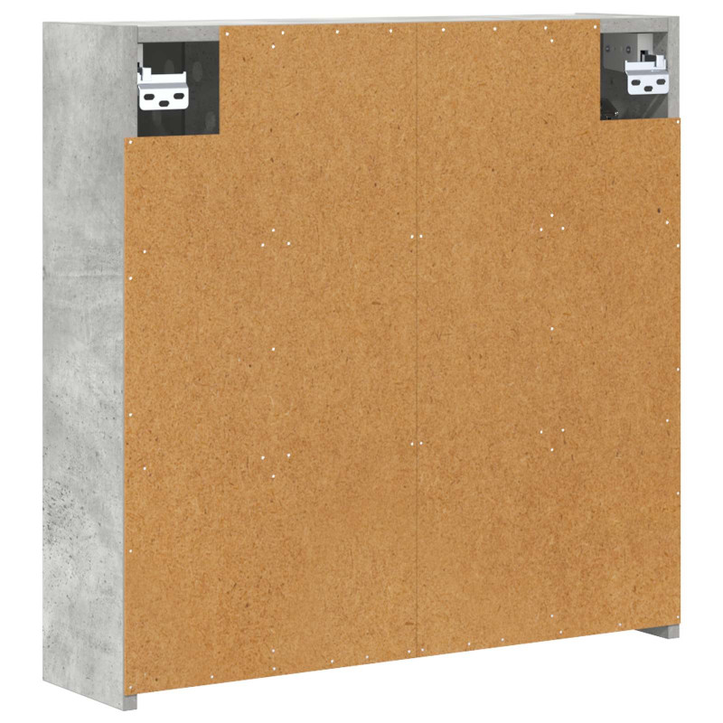 Szafka z lustrem do łazienki Betonowy szary 63,5 x 16 x 62,5 cm