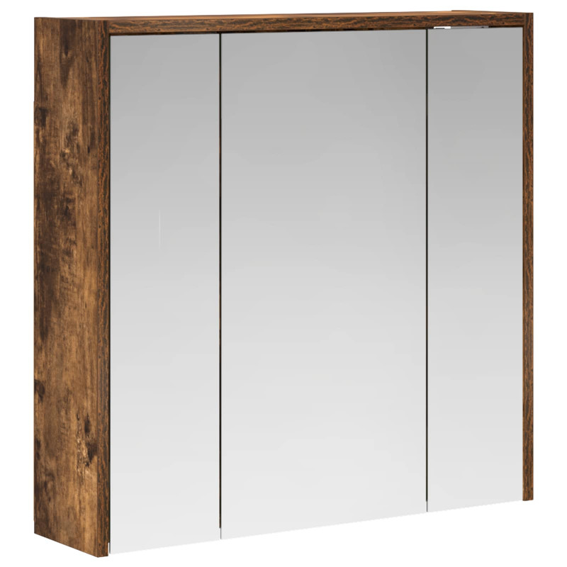 Szafka z lustrem do łazienki Dąb wędzony 63,5 x 16 x 62,5 cm
