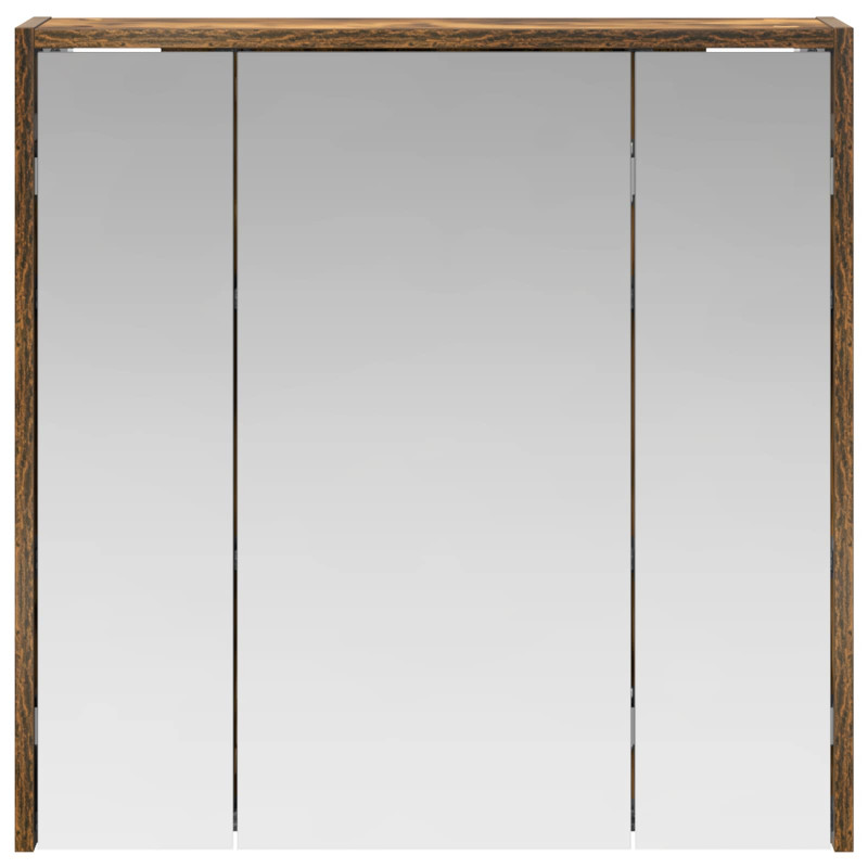Szafka z lustrem do łazienki Dąb wędzony 63,5 x 16 x 62,5 cm