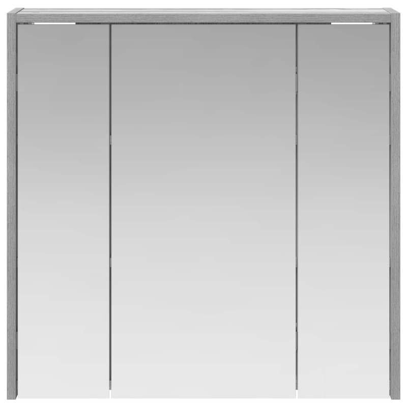 Szafka z lustrem do łazienki Szary Sonoma 63,5 x 16 x 62,5 cm