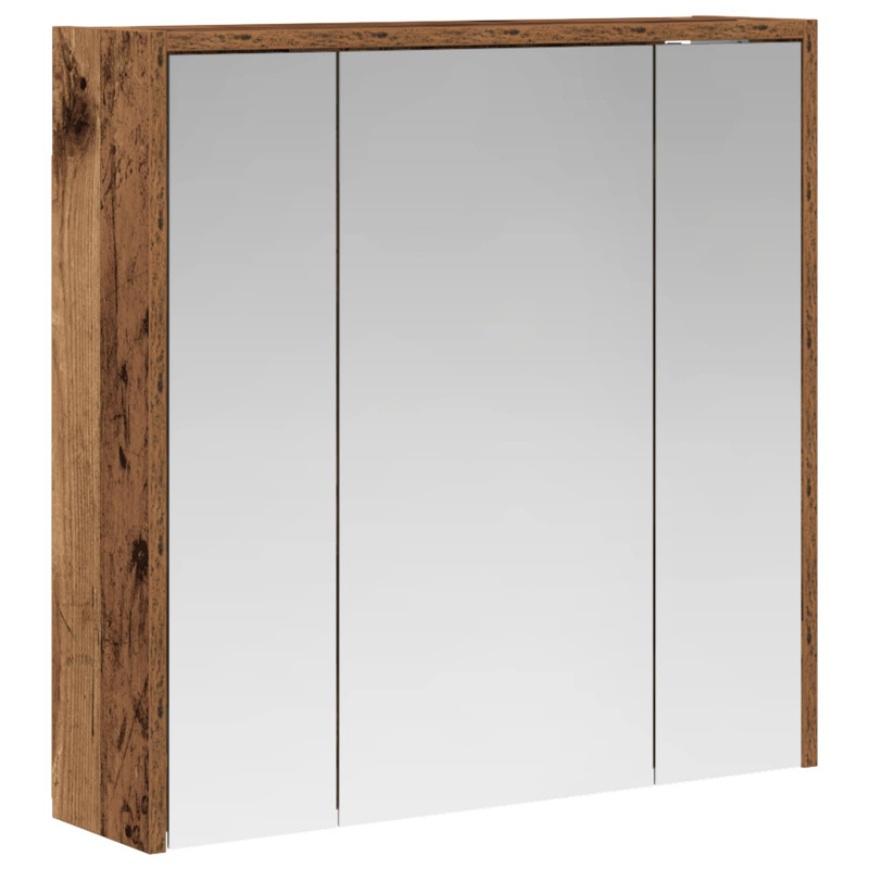 Szafka z lustrem do łazienki Stare drewno 63,5 x 16 x 62,5 cm