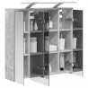 Szafka z lustrem do łazienki Betonowy szary 63,5 x 16 x 62,5 cm