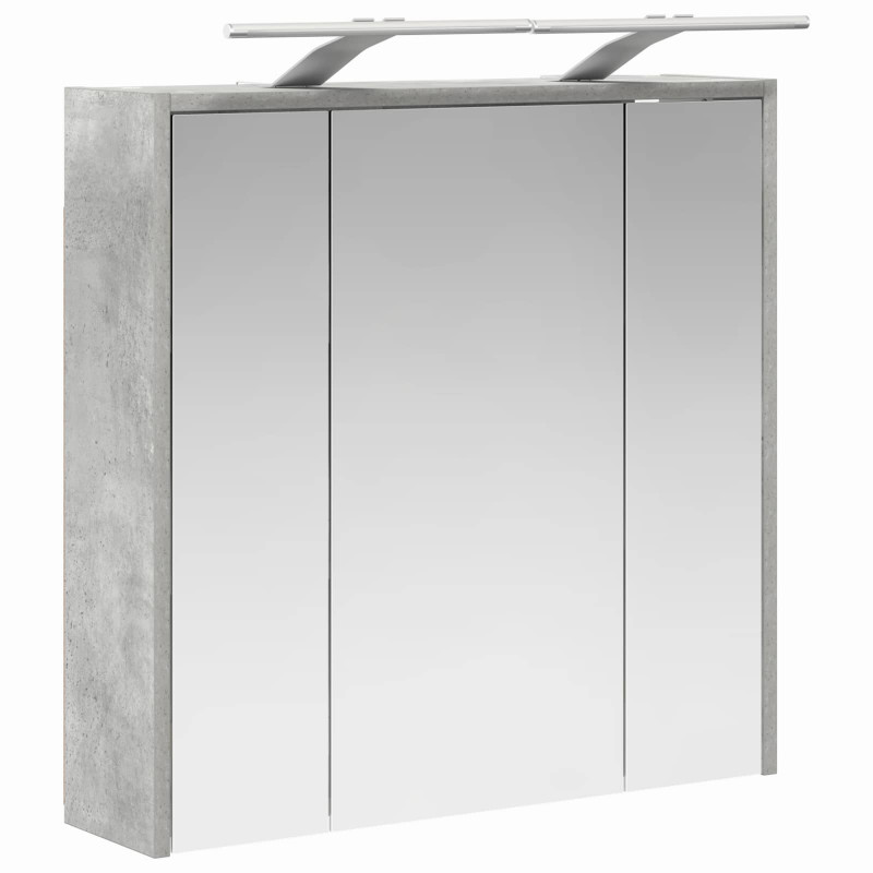 Szafka z lustrem do łazienki Betonowy szary 63,5 x 16 x 62,5 cm