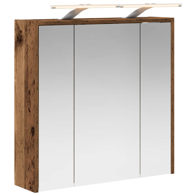Szafka z lustrem do łazienki Stare drewno 63,5 x 16 x 62,5 cm