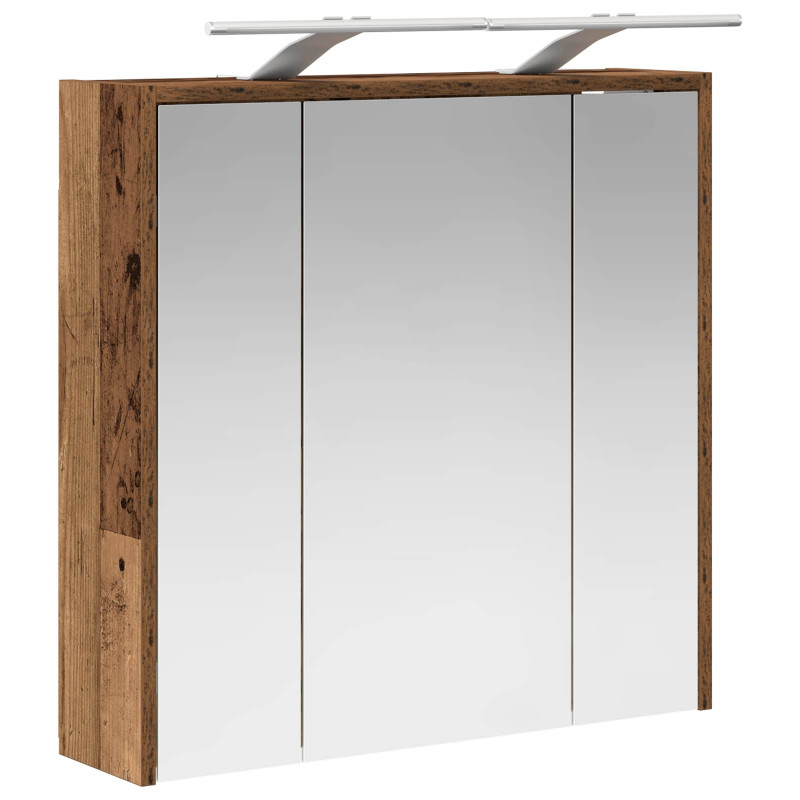 Szafka z lustrem do łazienki Stare drewno 63,5 x 16 x 62,5 cm