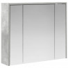 Szafka z lustrem do łazienki Betonowy szary 73,5 x 16 x 62,5 cm